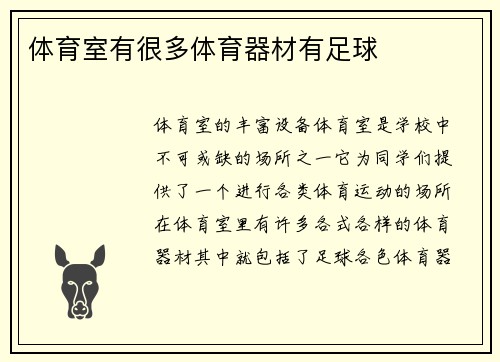 体育室有很多体育器材有足球
